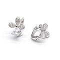 MINI Jewelry Flower Zircon Earrings 925 Sterling Silver Exquisite Cz Hoop Earrings for Women