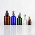 Free Sample Custom Packaging Slanted Oblique Shoulder Glass Bottles 15ml 30ml 50ml 100ml 120ml in Amber Green Blue Clear Colors