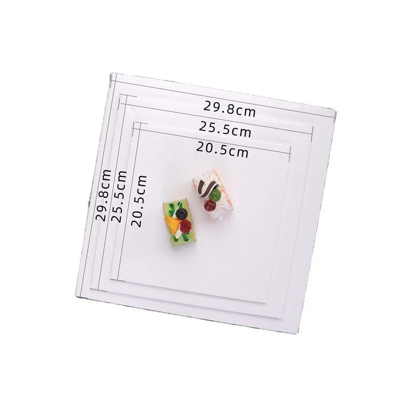8 10 12 Inch square White Strong Cake Board