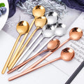 304 Stainless Steel Creative Fashional Colorful Cute Ice Scoop Stirring Mini Small Long Hand Tea Dessert Coffee Spoon