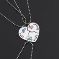 All-match Heart Letter Splicing Necklace for Women Classic Wedding Party Accessories Alloy Silver Plated Customizable Friendship