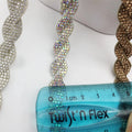 SINRONG DIY Self-Adhesive Flash Rope Two Braids S-shaped Wave Shape Hot Drill Clothing Accessories Stretch Glass Rhinestones