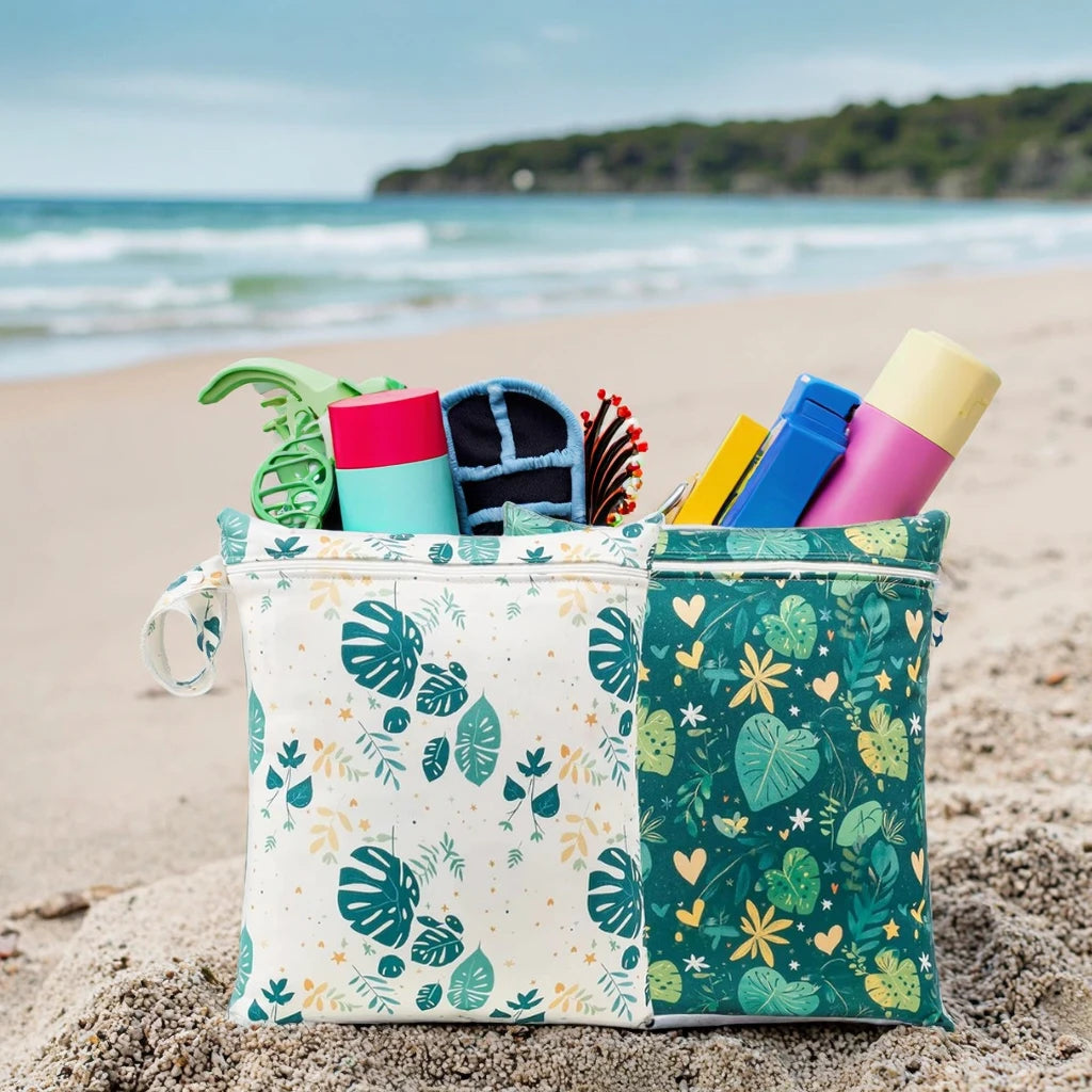 Elinfant Hot Sale Polyester Waterproof Diaper Bag 36*26CM Wet Dry Beach Storage Bag Custom Print Swimming Bags for Wet Clothes
