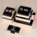 Disposable Recyclable Rectangular Wooden Folders Takeaway Food Box with Matt Lamination UV Coating for Sushi Packaging