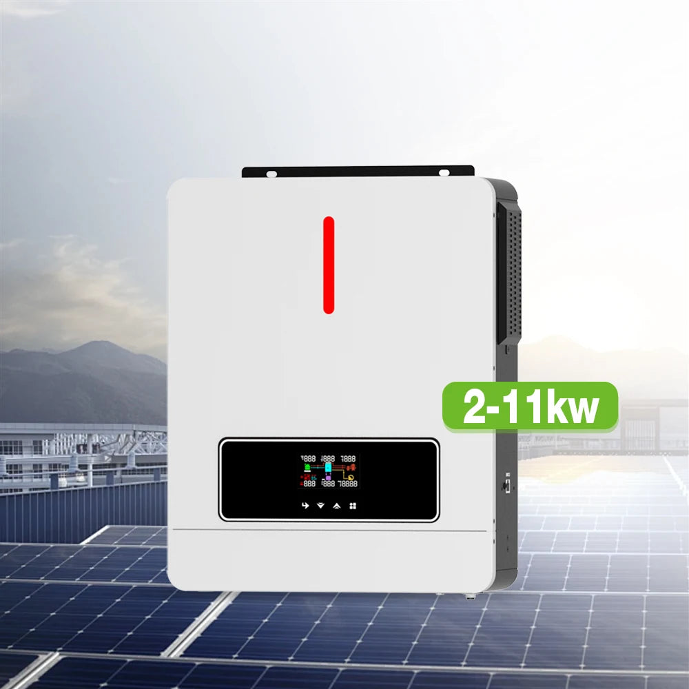 EU Stock 6.2KW 8KW 10KW Dual Output Solar Power Inverter MPPT Control 48V 6KW Pure Sine Wave Hybrid Solar Inverter