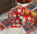New Autumn 4 Pairs in a Box of Red Cartoon Animal Women's Mid-Calf Socks New Year Socks Christmas Gift Socks