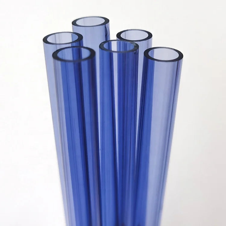 JR Glass Customized High Temperature Resistant Blue Borosilicate Glass Tube