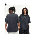 Custom Design Unisex Various Color Premium 230g Organic Cotton Drop Shoulder Plus Size Loose Style Wash Distressed T Shirt