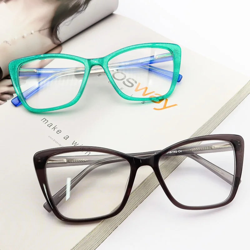 Luxury Fashion Trendy Unisex PC Cat Eye Optical Frames with CE UV400 Certification