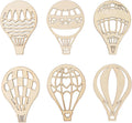 TaiLai 30 Pieces Unfinished Balloon Wooden Decorations Hot Air Balloon Wooden Cutouts for Kids DIY Home Decorations