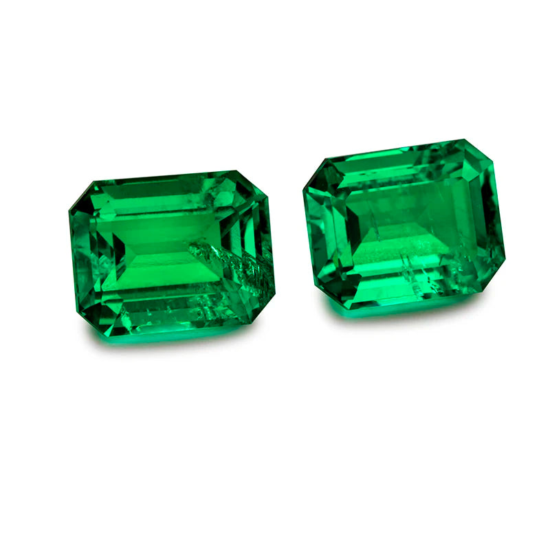 Wholesale Factory Emerald Cut Colombia Lab Grown Emerald Hydrothermal Synthetic Created Loose Gemstones