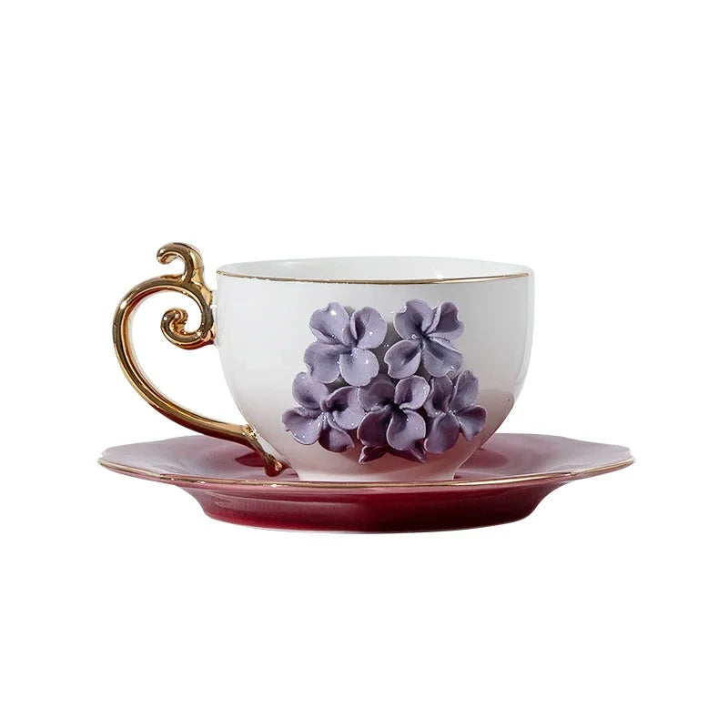 Luxury Handmade Porcelain Turkish Cup Saucer Set Espresso Coffee Cup with Gold Handgrip for Giveaways