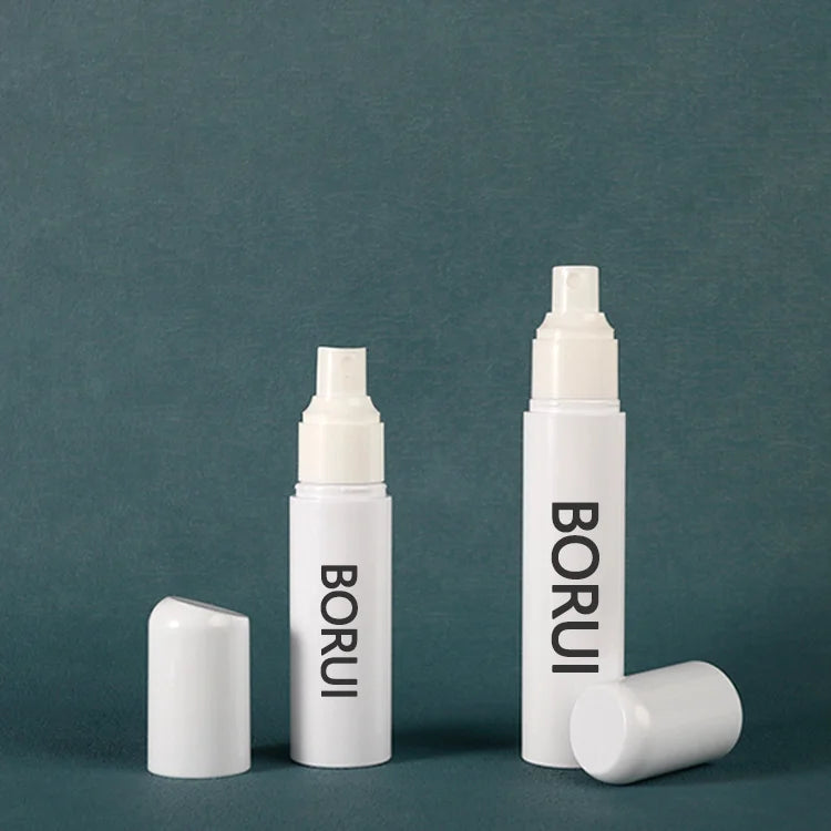 Empty Fine Mist PET 60ml 80ml Amber White Blue Green Plastic Spray Bottle Cosmetic Packaging Shampoo Wigs Lotion Screen Printed