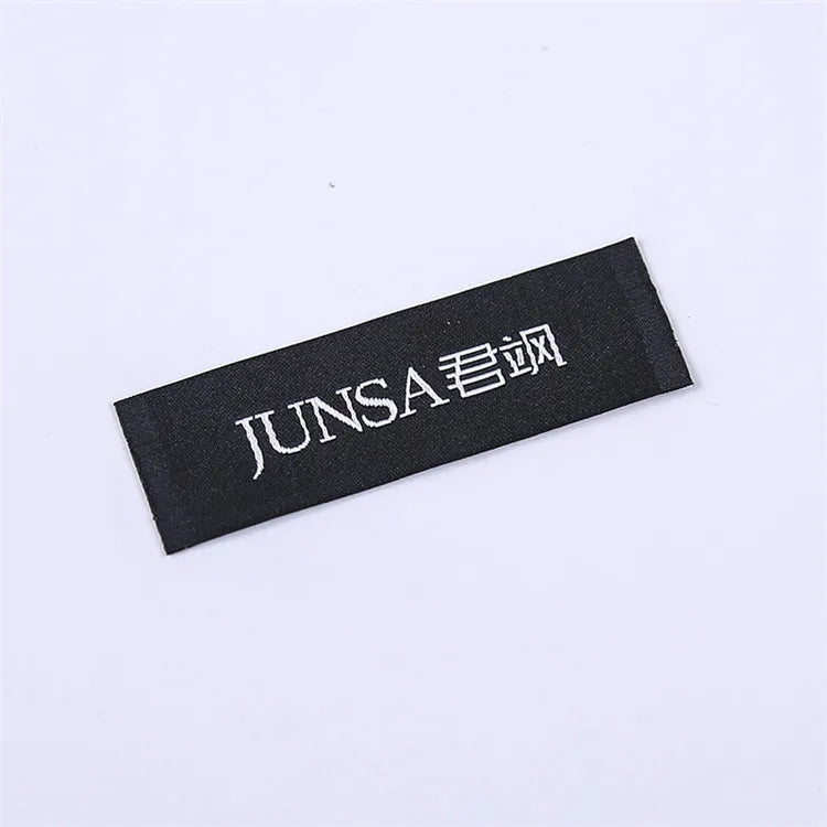 Custom Woven Neck Labels for Men's T-Shirts-End Fold Design Polyester/Cotton/Satin Materials Sustainable & Washable