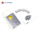 Custom High Grade 310gsm German Black Core Plastic Coated Playing Cards Game With Acrylic Box Packing Advertising Poker Cards