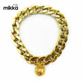Fashion CCB Cuban Necklace Pet Dog Chain with Custom Bell Pendant Making Necklace
