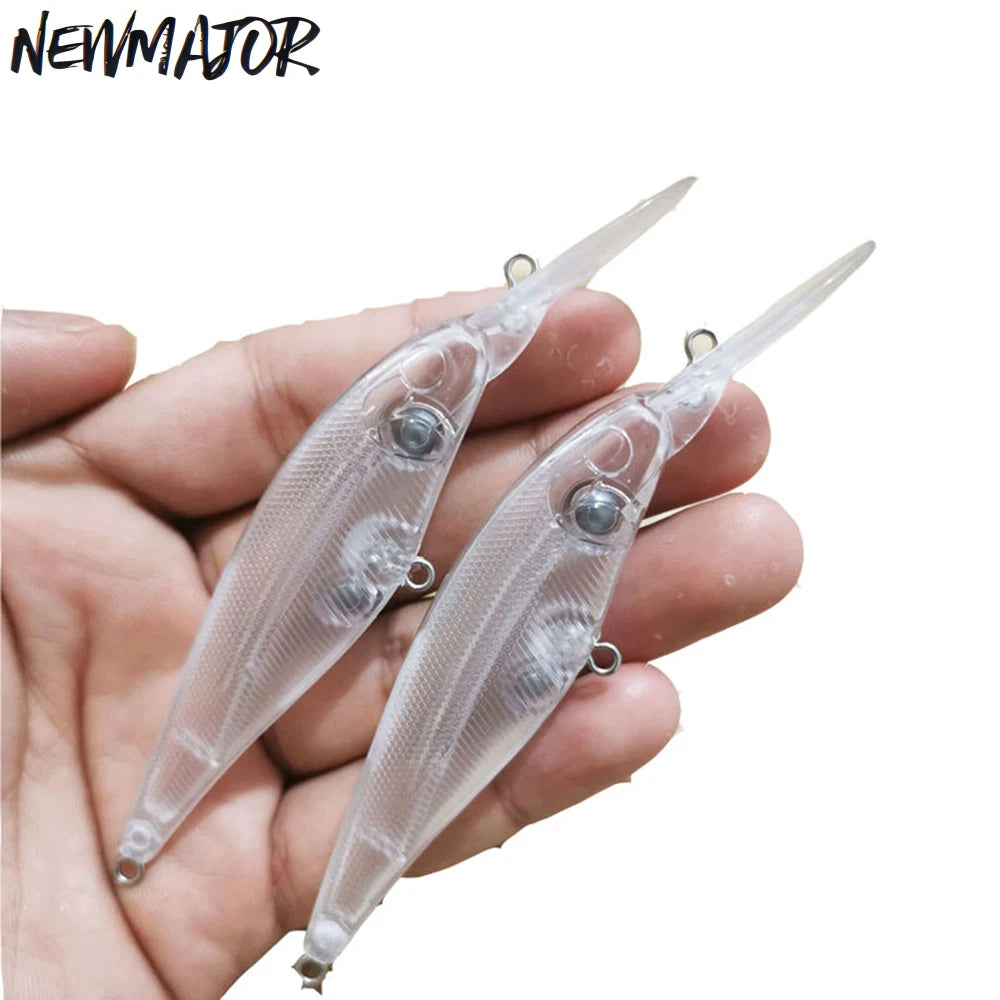 NEWMAJOR 8.8g 10.5cm Floating Unpainted Hard Bait Blank Crankbait Minnow Wobbler ABS Plastic Fishing Lure Bodies Tackle Stream