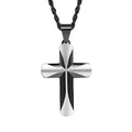 Alin Hip Hop Punk Birthday Gift High-end Stainless Steel Men's Necklace 18K Gold-Plated Cross