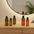 In Stock 75ml 100ml 150ml 200ml Green Amber Pure Color Empty Plastic Tonner Bottle With Black Screw Cap