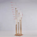 Factory Direct 8 Arms Metal Gold Glass Candelabra Centerpiece for Wedding Decoration