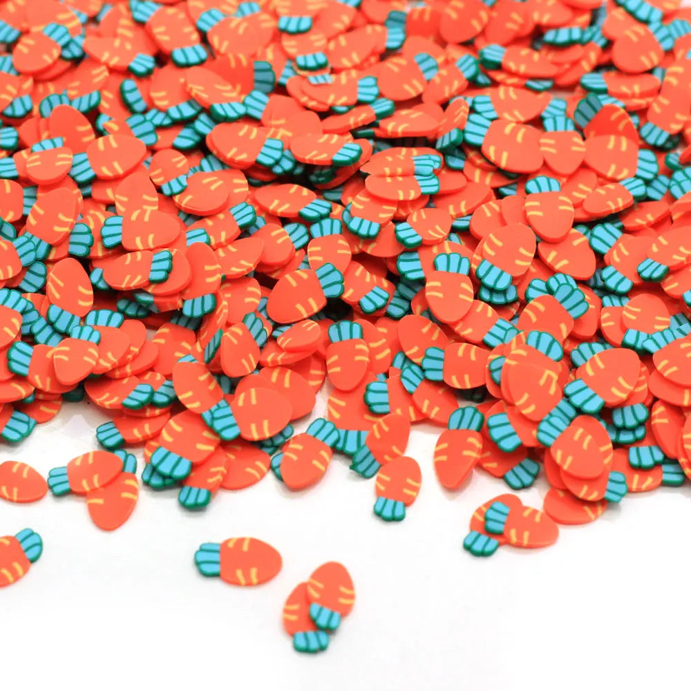 4*6mm Orange Carrots Polymer Clay Slices DIY Crafts Plastic Klei Mud Particles for Slime
