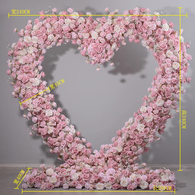 H-110 Popule  Heart Flower Wall Wedding Panel Backdrop Artificial Flower for Party & Wedding Arch