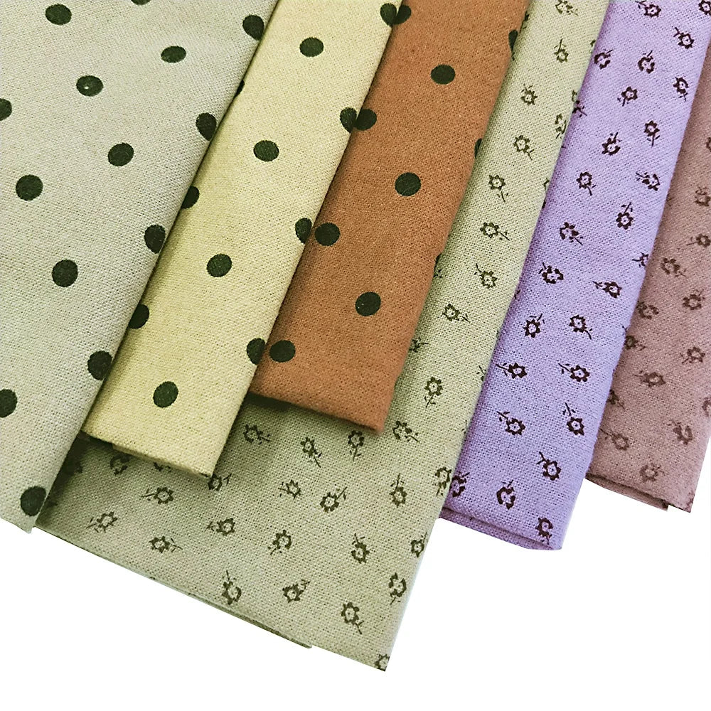 Winter Warm Breathable Floral Polka Dots Vintage Retro Brushed 100% Cotton Fabric Printed Flannel Fabric for Dress Sewing MegaBDM