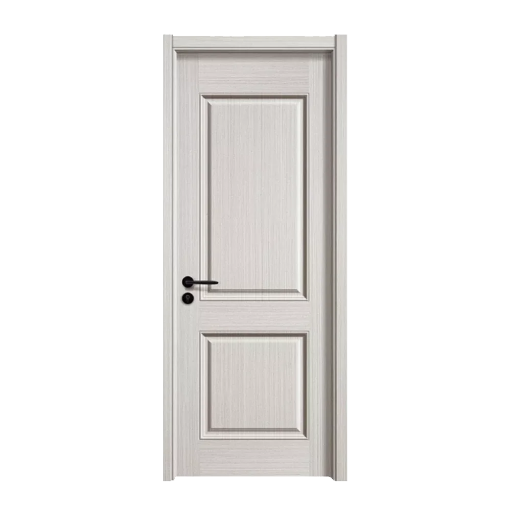 Composite Wood Melamine Solid Wood Frame Interior Room Door with Teak Design Smart Lock Finished Surface Soundproof & Waterproof