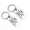 DNA Doesn't Make You Family Keychain Laser-engraved Stainless Steel Keychain Gift for Thanks Giving Day