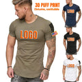 Men's High Quality Dry Gym T-Shirt Fitness Cotton Spandex Knitted Fabric Comfortable Gym Clothing