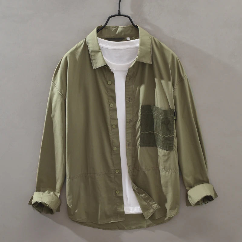 2025 Wholesale Fashion Clothes Men Shirt Casual Luxury With Pocket 100% Cotton