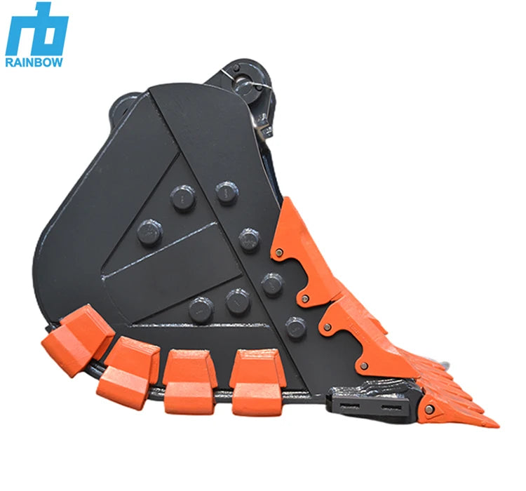 Mini Backhoe Excavator Rock Working Bucket Digger Construction Attachment Digging Quarry Rock Crushing Bucket for Excavator