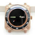 Square Stainless Steel Watch Case Shiny/Brushed Bezel Sapphire Glass SKX Rose Gold MOD NH35 NH36 4R36 Parts for Wristwatches