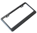 Carbon Fiber Resin Eco-friendly Round License Plate Frames Black Plate Frame Front & Rear Auto Car Tag Holder Heavy Duty Bracket MegaBDM