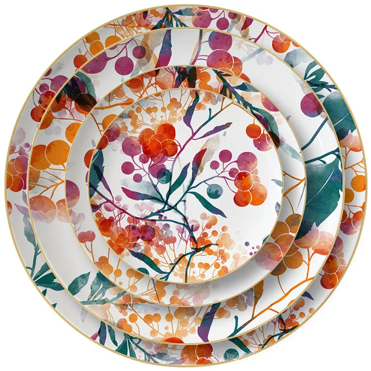 Best Selling Multi Color Ceramics Dishes & Plates Dinnerware Sets