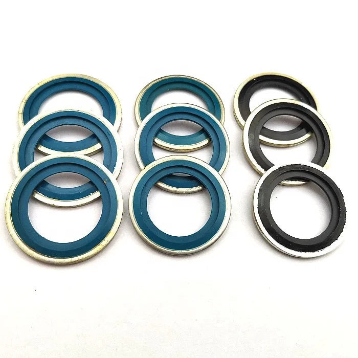 XTSEAO Brand NBR Zinc Plated Bonded Gasket Bonded Seal Composite Gasket Self Centring Seals M5 5.7*9*1 Universal Use