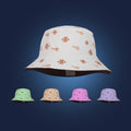 Double Sided Outdoors Designer Cotton Women Reversible Custom Embroidery Print Bucket Cap Hats