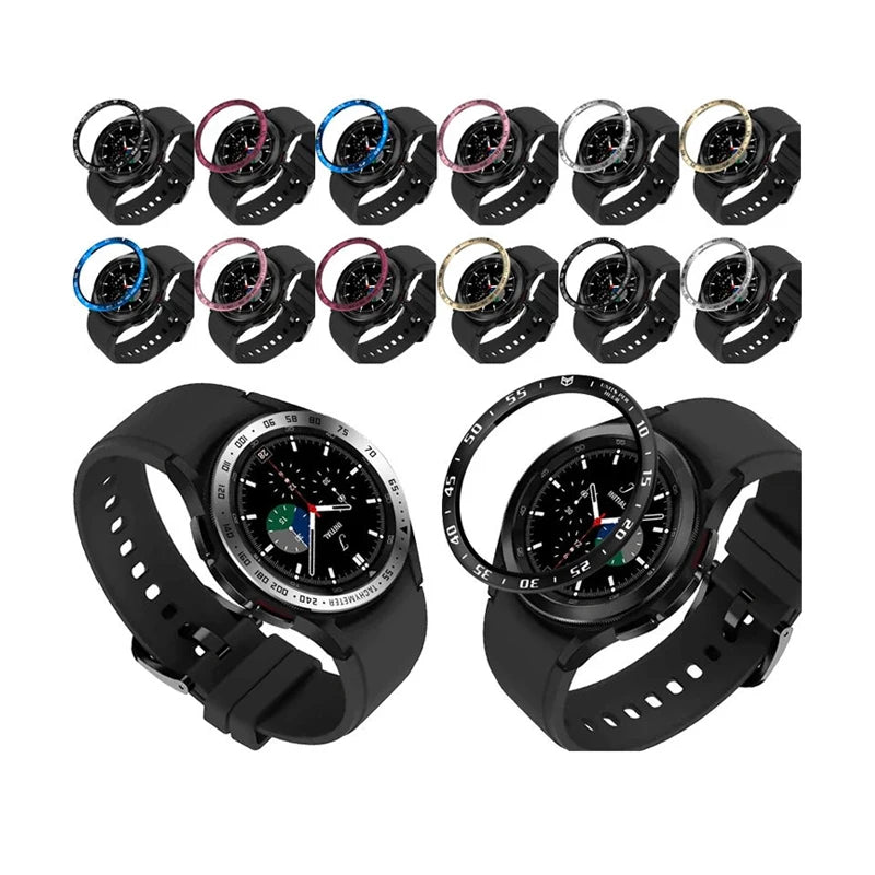 IVANHOE Bezel Ring Stainless Steel Cover for Samsung Galaxy Watch 4 Classic 42MM 46MM Protection Metal Case Speed Protector