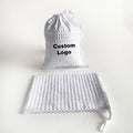 Custom Logo Cotton Honeycomb Pattern Makeup Powder Bags Cheap Price Travel Spray Drawstring Pouches for Cosmetics