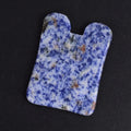DIY square Shape Beauty Scraping Therapy Tool Natural Stone Massager Blue Spots jasper Chin Face Massage Tool