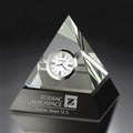 Cheap Wholesale Crystal Pyramid Custom 3d Laser Clear Quartz Crystal Glass Pyramid Shaped Crystal Paperweight Clock