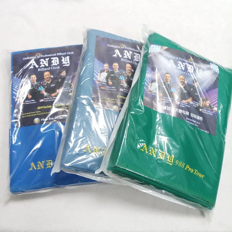 Xmlivet Original Andy 988 9ft Pool Billiards Table Cloth in Blue/grey/green Full Set for Professional Billiard Table Cloths
