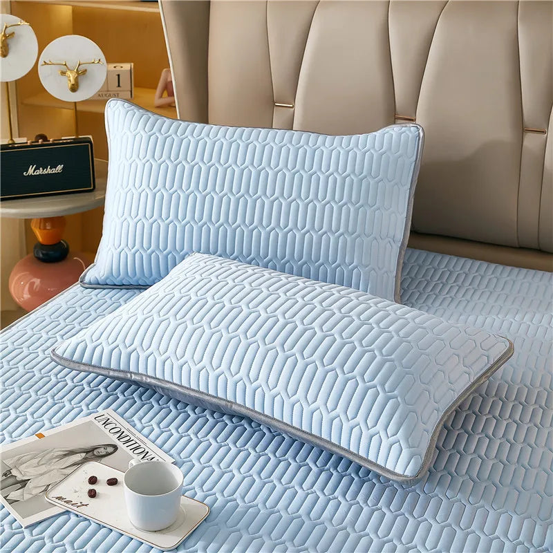 Wholesale Summer Cooling Pillow Silk Latex Material Pillow Cover Home Cold Pillow Case for Bed