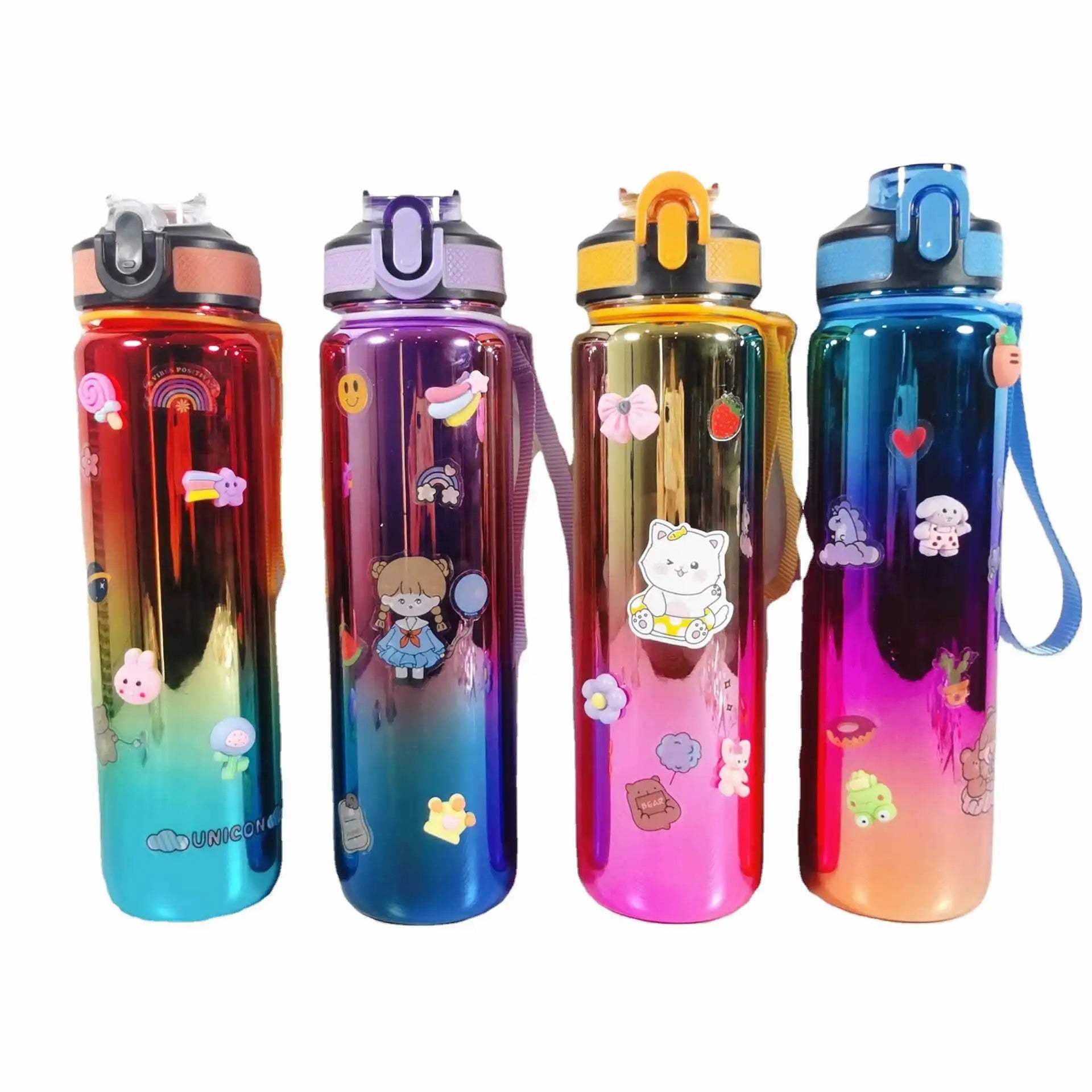 Zogifts Large Capacity Gym Sport Bpa Free Clear Wholesale Material Plastic Water Bottle With Flip Straw