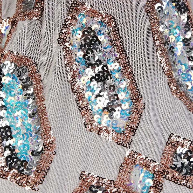 2023 Geometric Jacquard Embroidered Wedding Knitted Weft Breathable Stain Resistant Lace Mesh Sequin Fabric 100% Girls Boys