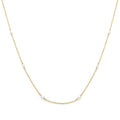 Modern Floating Freshwater Pearl Necklace Designs Dainty Silver Choker Necklace Layered Necklace