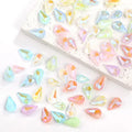 Xichuan  Hot Selling Water Drop Shaped  MI Series  3D Glue on Crystal Glass Stone Nail Rhinestones for Accessories and DIY