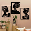 Good Price African Woman Face Body Modern Design Wooden Wall Art Living Room Bedroom Decor