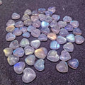 Bulk Rainbow Flash Labradorite Heart Beads Sparkling No-Hole Healing Crystals for Jewelry & Decor 11-16mm