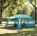 Wind Valley Outdoor Large Automatic Double-Layer Four-Season Portable Tent Modern 8-12 People Camping Two-Bedroom Oversized 150D